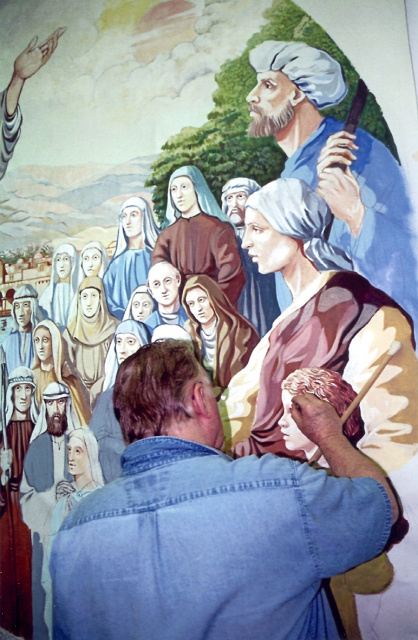Sermon Painting Detail